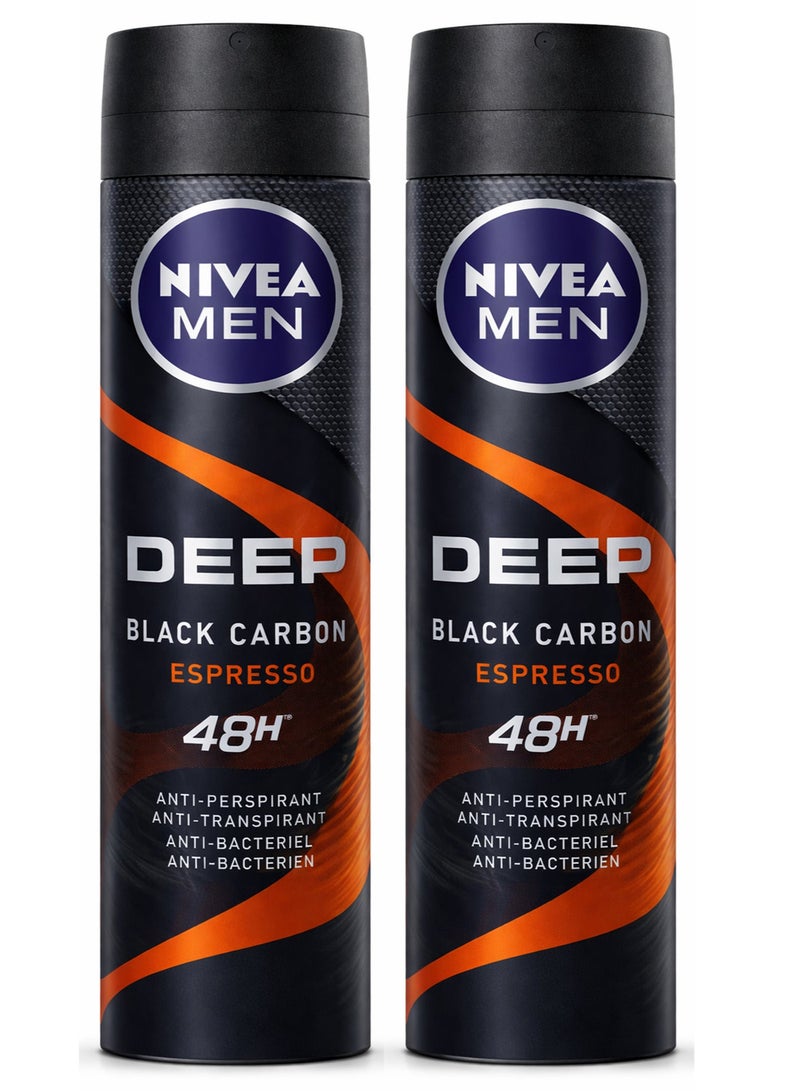 نيفيا عبوتين من نيفيا مزيل عرق رجالي عميق بالاسبريسو 150 مل - Image 1